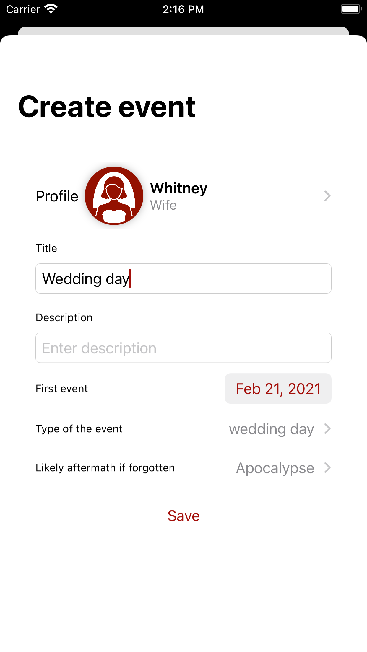 Create Anniversary Screenshot